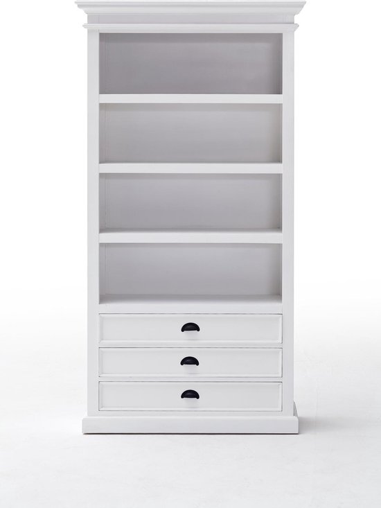bol.com | Witte Boekenkast met lades | 100 x 40 x 190 cm