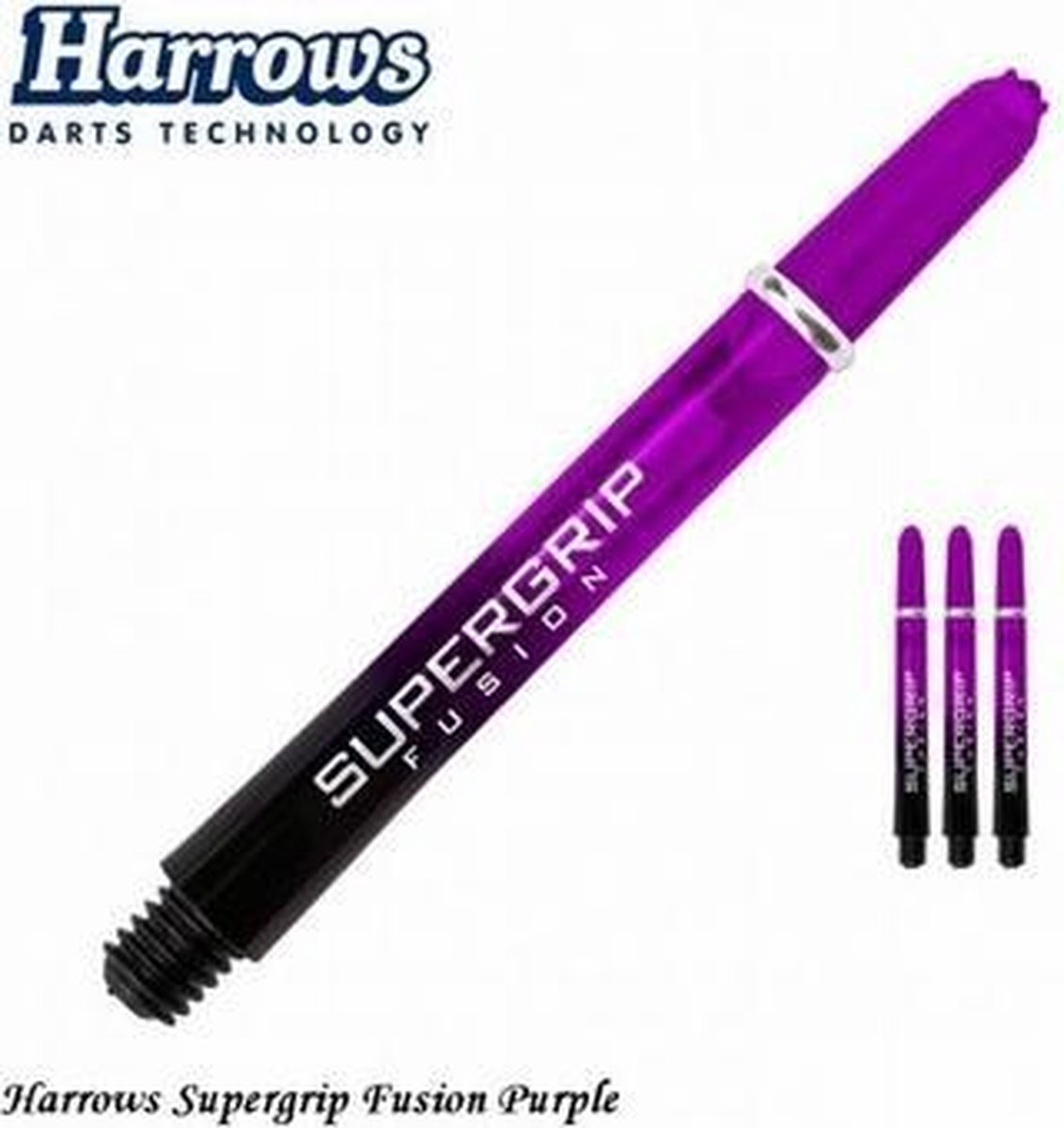 Harrows Supergrip Fusion Black / Purple - Short
