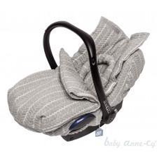 Baby Anne-Cy Autostoelhoes en Voetenzak Oslo Butterfly Cable Grey | bol.com