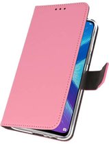 Booktype Telefoonhoesjes - Bookcase Hoesje - Wallet Case -  Geschikt voor Huawei Honor 8X - Roze