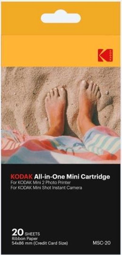 Kodak Dyesub Cartridge - geschikt voor Mini Printer 2 en Minishot camera - 20 stuks fotopapier