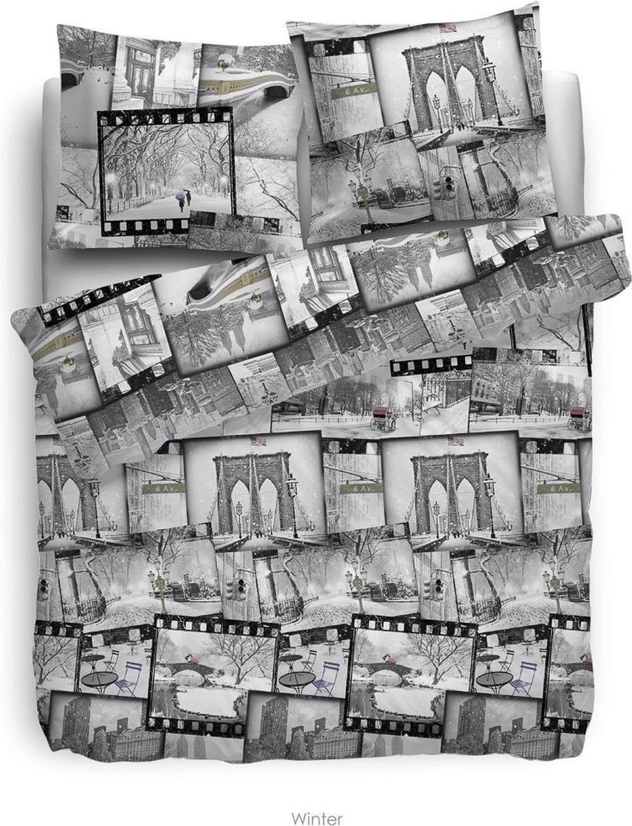 HnL Living Winter - Dekbedovertrek - Flanel - Tweepersoons - 240 x 200/220 cm - Multi