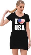 I love USA / Amerika jurkje zwart - dames 42
