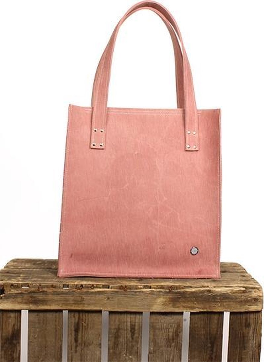 Shopper leren tas oud roze | bol.com