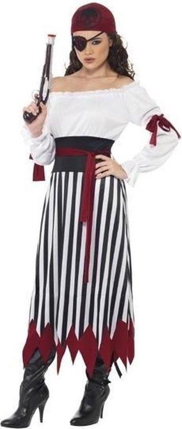 Voorzichtigheid Correct Voorspellen Zwart/wit/rood piraten verkleed kostuum voor dames - Piraat outfit 36-38  (S) | bol.com