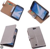 PU Leder Goud Hoesje Samsung Galaxy Note 2 Book/Wallet Case/Cover
