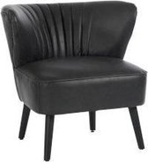 Duverger Retro club - Fauteuil - zwart - kunstleer - 73x71x75 cm