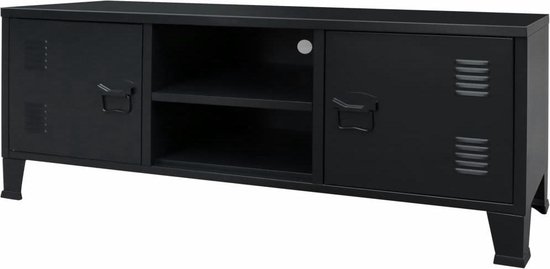 Eed Lam havik VidaXL Tv-meubel - Industrieel - 120x35x48 cm - Metaal zwart | bol.com