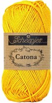 SCHEEPJES CATONA 208 YELLOW GOLD. PAK MET 10 BOLLEN a 50 GRAM. KL.NUM. 13. INCL. Gratis Digitale vinger haak en brei toerenteller.