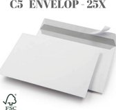 Envelop wit zelfklevend - C5 - 162 x 229 mm - 25 stuks