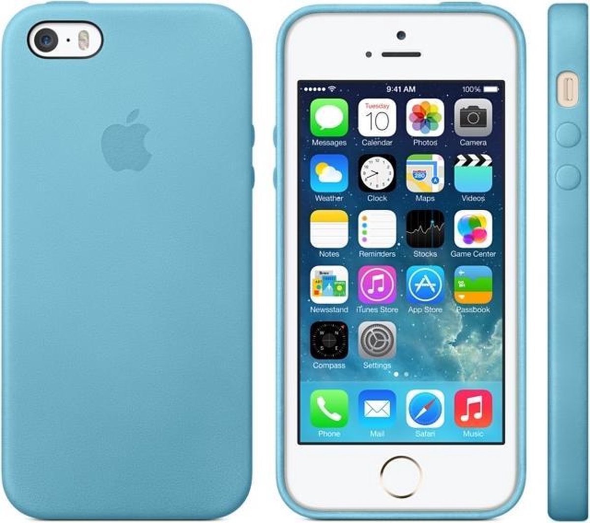 Apple iPhone SE/5/5S hoesje van leer - Blauw