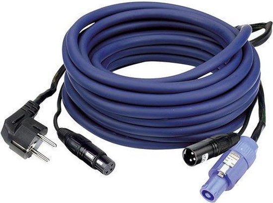 DAP Audio Audio Power/Signaal kabel Schuko - Powercon & XLR female - XLR  male, 15 meter | bol.com