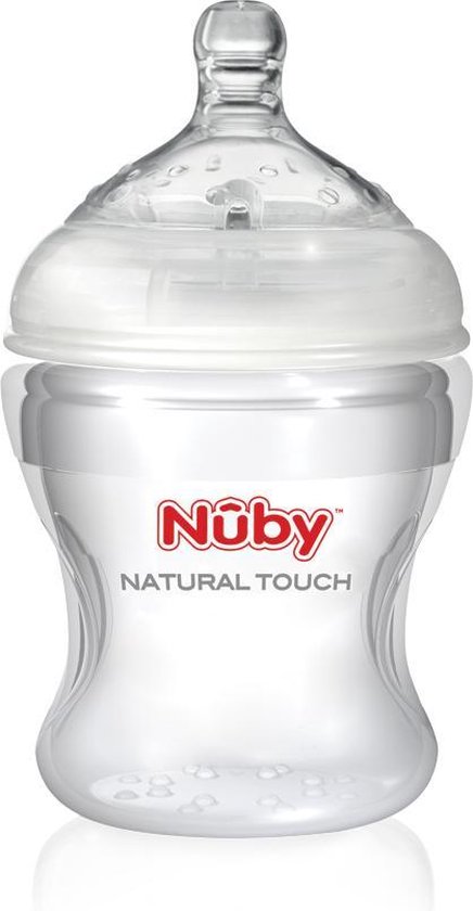Nûby Natural Touch Babyfles - Siliconen - 150 ml