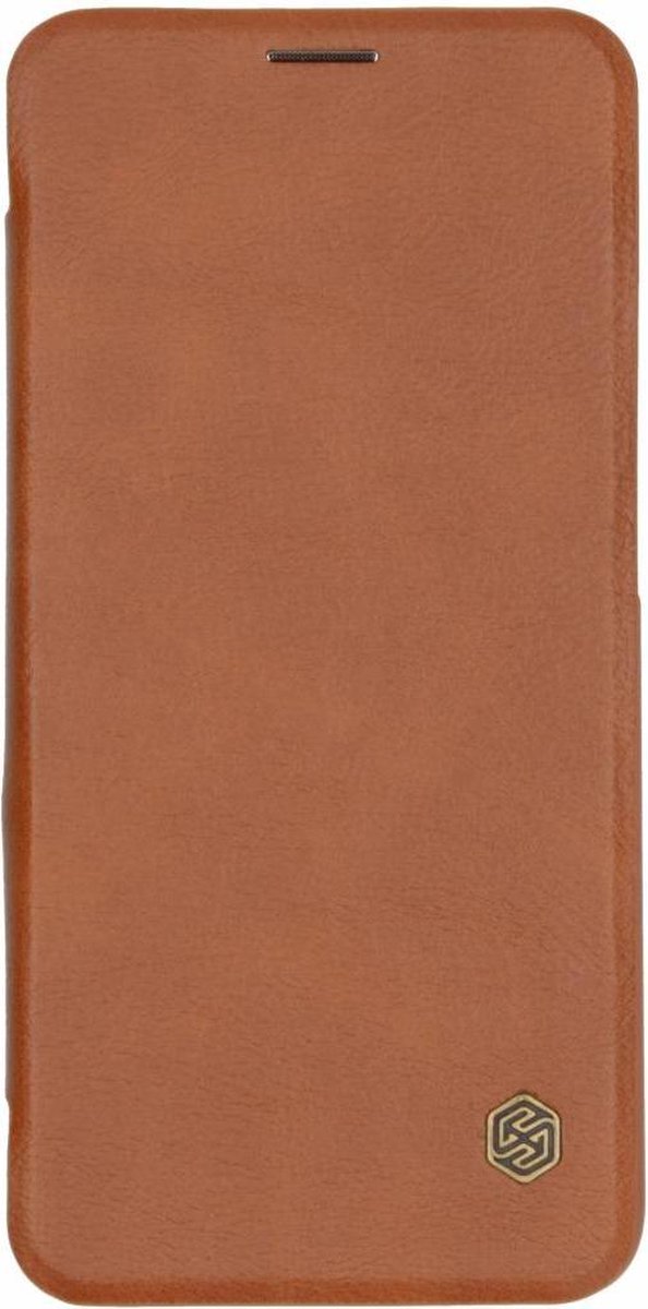 Bruine Qin Leather slim booktype voor de Huawei P Smart Plus