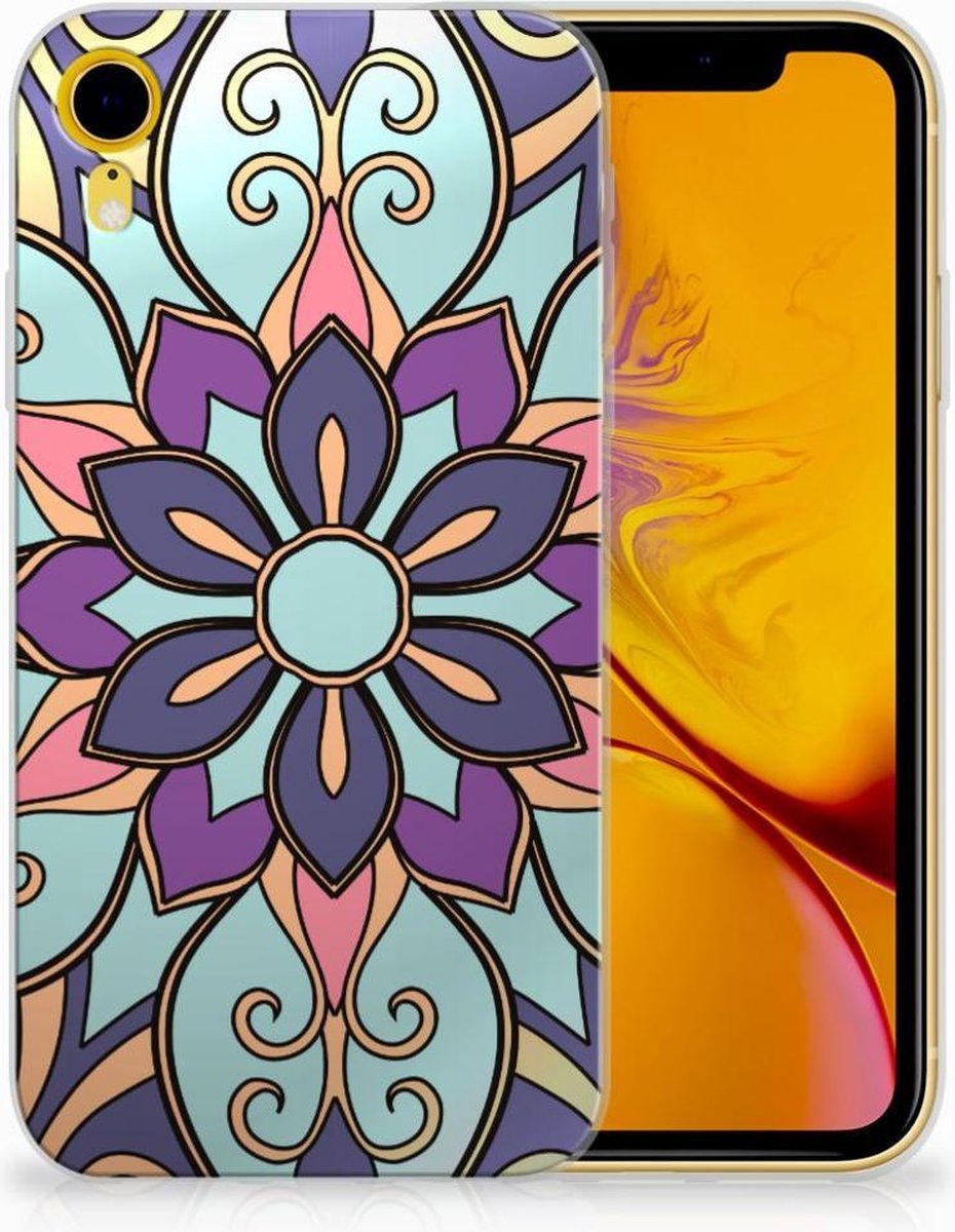 Apple iPhone Xr TPU Case Purple Flower
