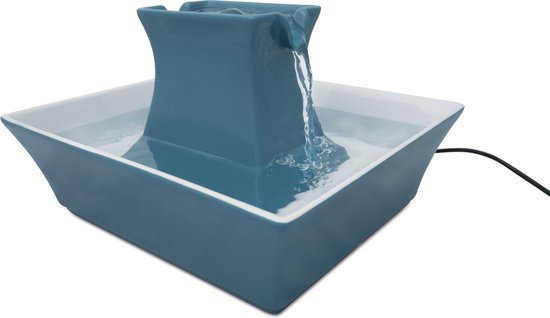 Drinkwell® Ceramic Pagoda Pet Fountain Blue