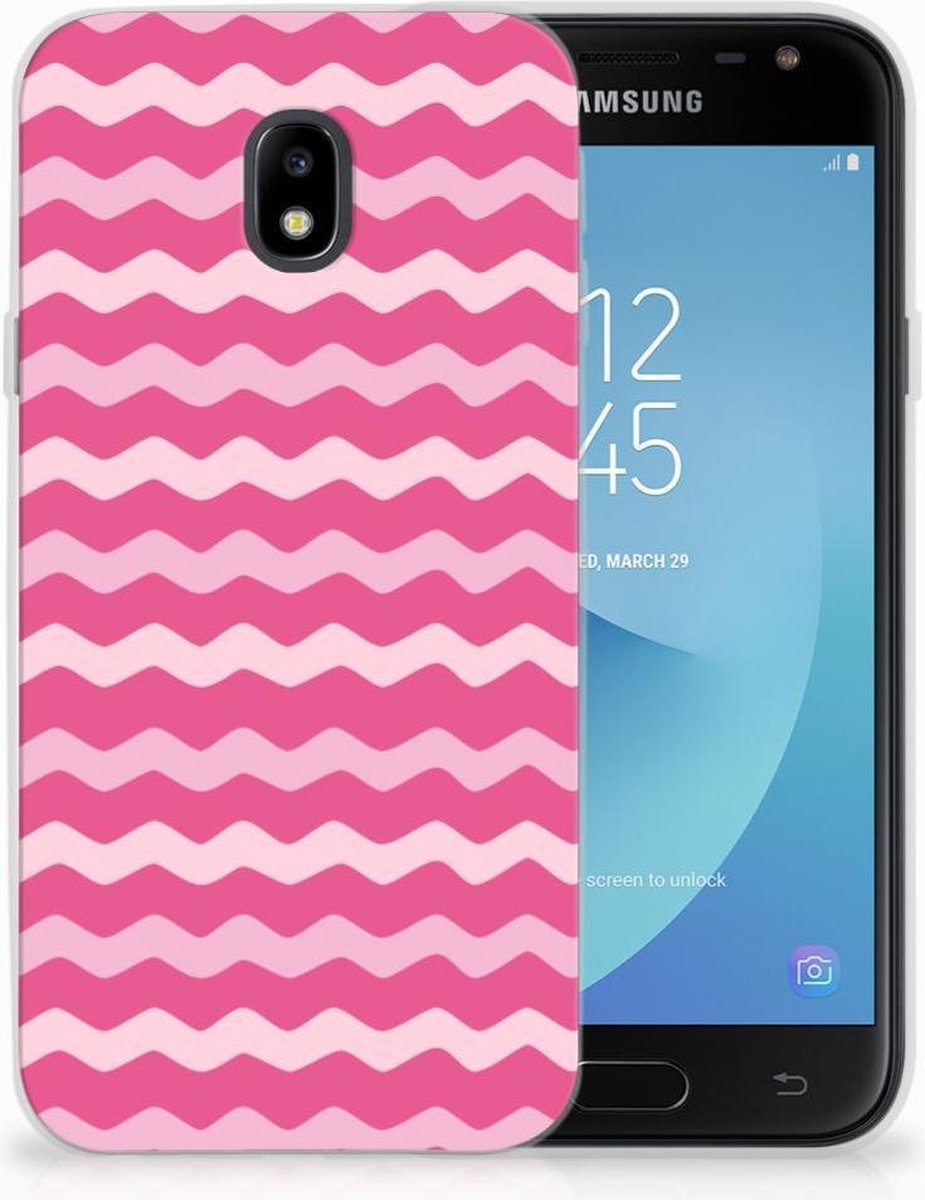 Samsung Galaxy J3 2017 TPU bumper Waves Pink