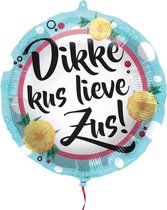 Helium Folieballon Dikke kus lieve Zus!