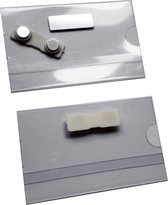 EXXO - # 92561 - Badges aimantés - 58x90mm - 2 feuilles de cartes A4 - Paquet de 20 pièces