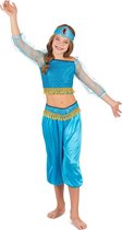 LUCIDA - Blauw Arabische danseres outfit voor meisjes - L 128/140 (10-12 jaar)