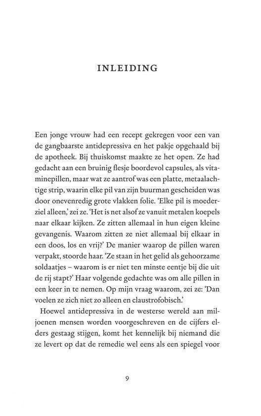 Pagina 9 uit 'Het Nieuwe Zwart' met de inleiding over antidepressiva.