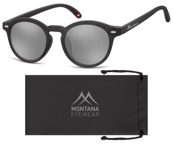 Montana CS73- Kinder Zonnebril-Rond-Zwart kunststof- Lensbreedte 43 mm van Montana. — afbeelding 2
