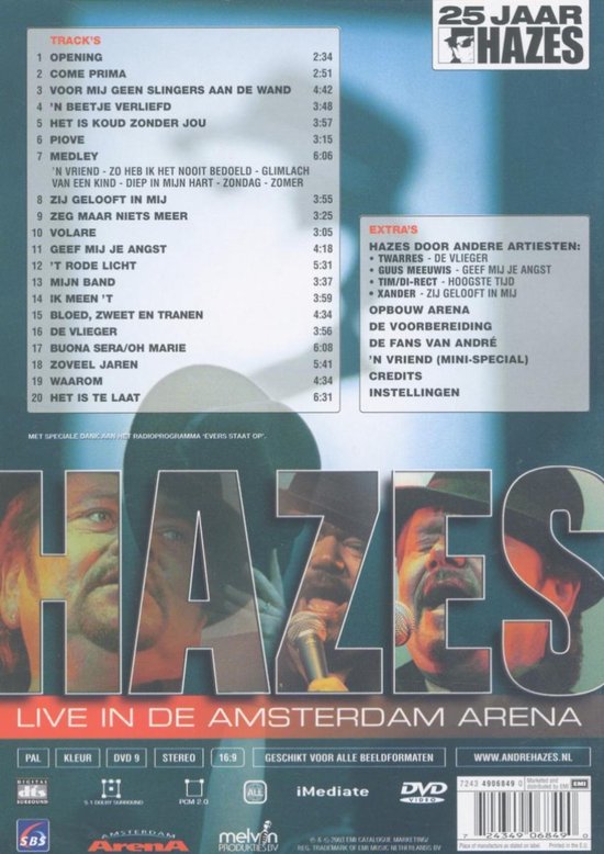 Andre Hazes -25 Jaar Hazes: Live In De Amsterdam Arena - André Hazes