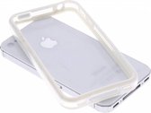 Siliconen Bumper  Hoesje cover voor iPhone 4/4S- Wit /Transparant