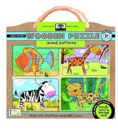 Green Start Animal Pattern Wooden Puzzle