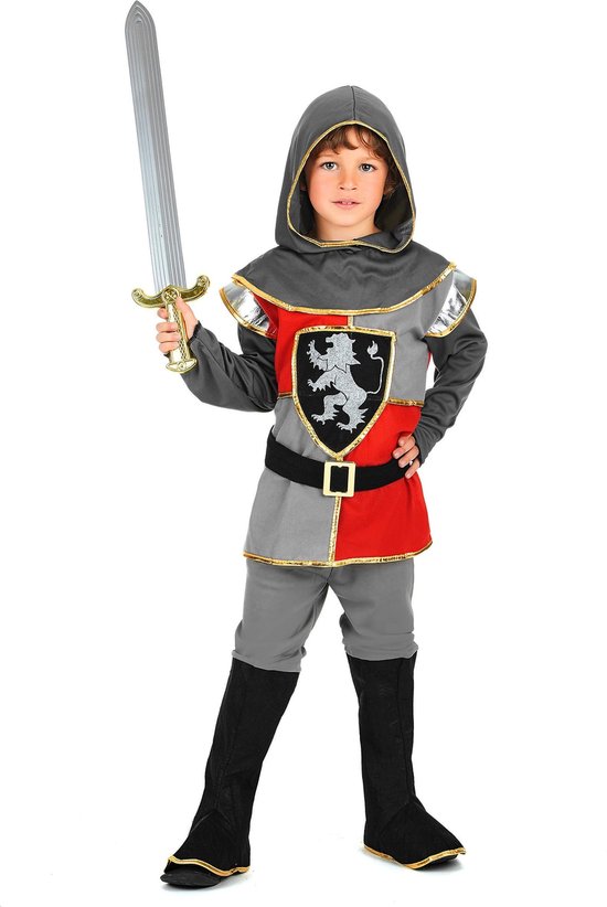 LUCIDA - Middeleeuwse ridder outfit voor jongens - S 110/122 (4-6 jaar)