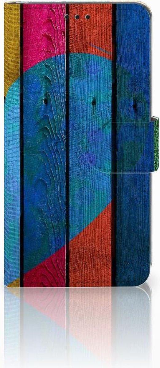 Samsung Galaxy S10 Book Style Case Wood Heart - Cadeau voor je Vriend
