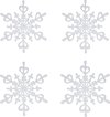 Koziol Flake XS wit kerstdecoratie - 4 stuks
