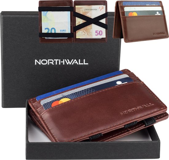 Northwall Magic Wallet unisexe porte-cartes de crédit en Cuir marron