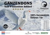 Luxe Ganzendons Hotel dekbed 4-Seizoenen - 100% witte Ganzendons - 260x220cm – Extra breed!