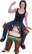 Op de rug van een aap kostuum voor volwassenen - Verkleedkleding - Maat One Size