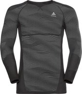 Odlo Suw Top Crew Neck L/S Performance Blackcomb Sportshirt Heren - Black-Concrete Grey