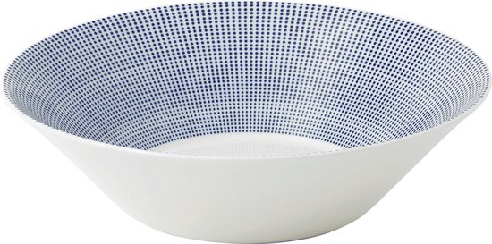 Royal Doulton Pacific Dot Saladeschaal - Serveerschaaltje - Ø29cm - Wit / Blauw - 1 Stuk