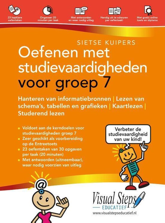 Boek cover Oefenen met studievaardigheden voor groep 7 van Sietse Kuipers (Paperback)