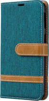 Denim Book Case - Samsung Galaxy A40 Hoesje - Groen