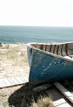 Tuinposter | Tuindoek - Bootje op strand