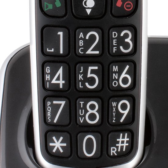 Fysic FX6020 Big Button Dect telefoon 2 handsets Zwart