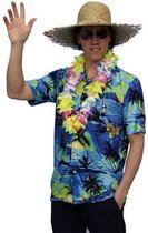 Faram Party Hawaii shirt - blauw - met palmbomen 54