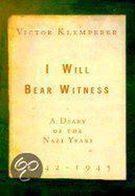 I Will Bear Witness - cover