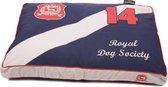 Lex & Max Classic Housse ample pour lit box pour chien coussin 90x65x9cm bleu foncé