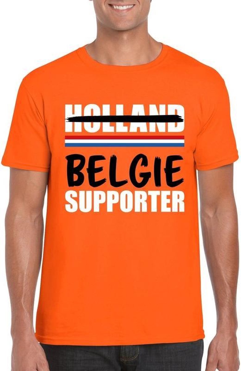 Oranje Belgie shirt voor teleurgestelde Holland supporters - Belgie  supporter t-shirt L | bol.com