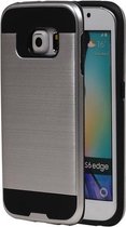 Zilver BestCases Tough Armor TPU back cover voor Samsung Galaxy S6 Edge