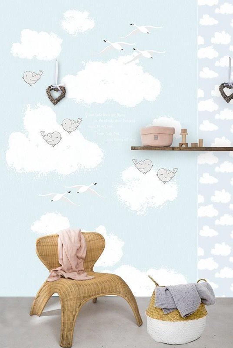 Puck & Rose wolken blauw