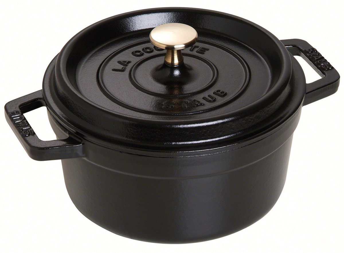 Staub - Ronde cocotte 20 cm - zwart