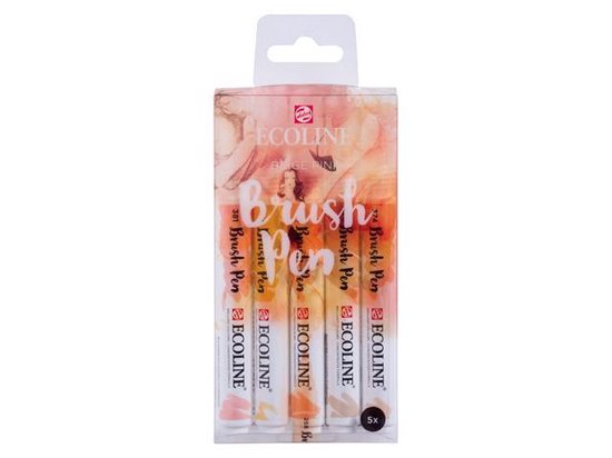 Talens Ecoline 5 brush pens ”Beige Pink”
