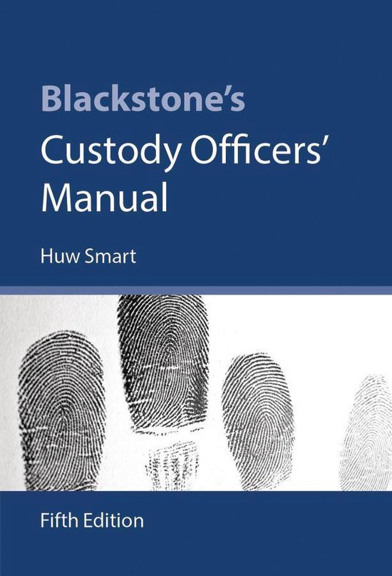 Blackstone's Custody Officers' Manual - cover